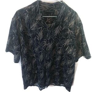 baracuta Mens 100% Silk Hawaiian Style Shirt Sz Lg